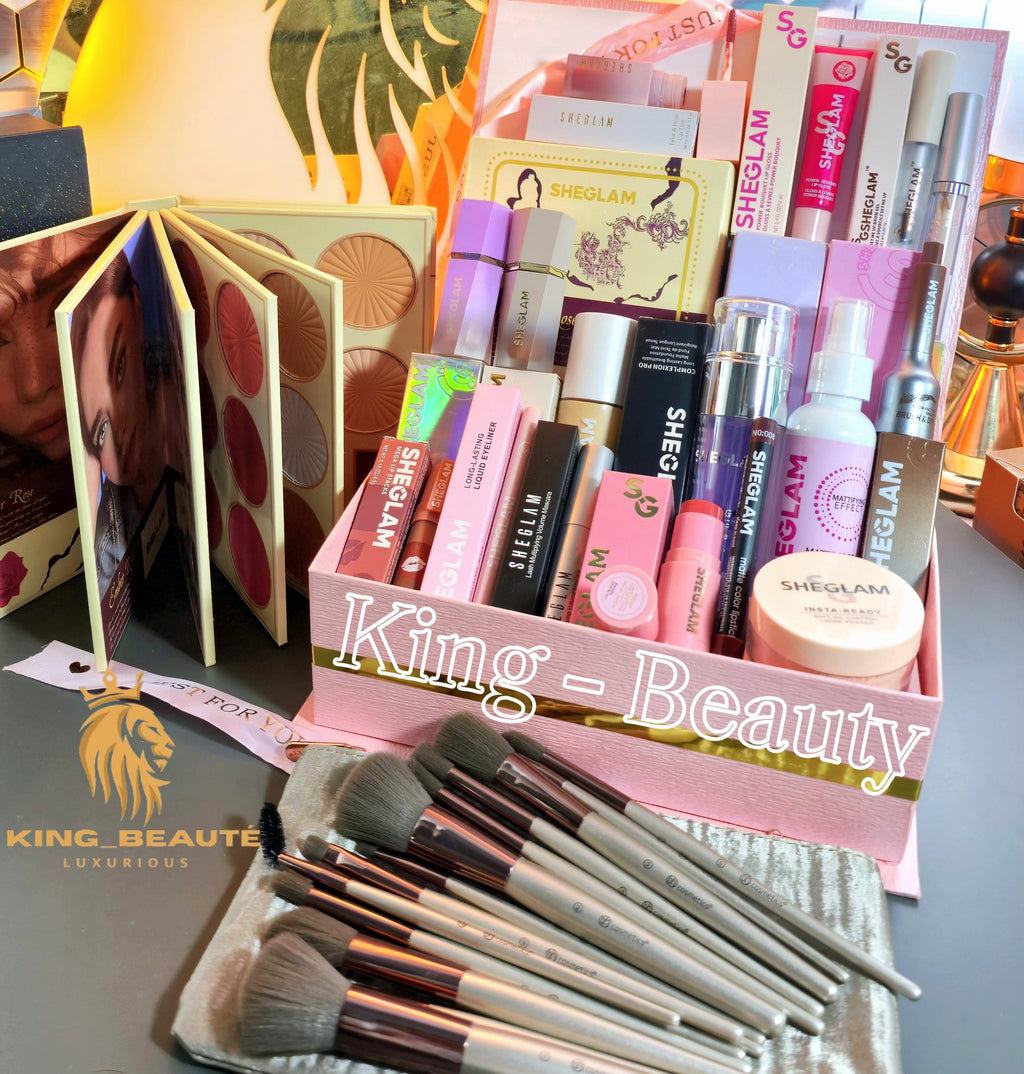«أكبر بوكس شغلام من King Beauty… كامل القطع لي تحتاجيهم للميكاب في باك واحد وبكاليتي نار 🔥😍