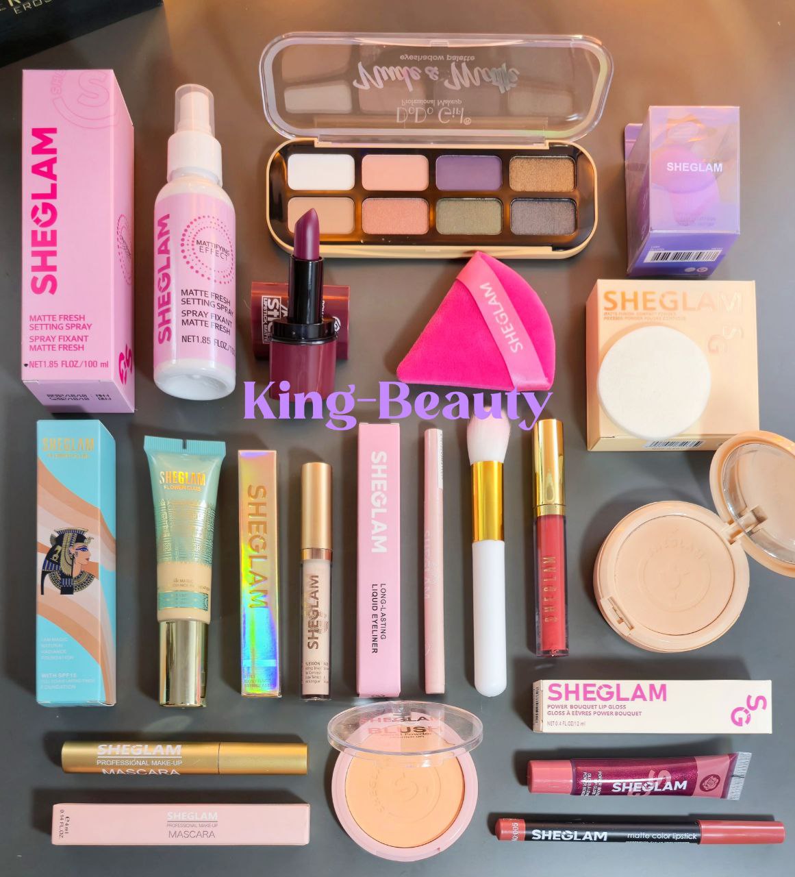 جديد 💯💯  box SHEGLAM  ✨ مجموعة مكياج شيقلام✨ كل أدوات التجميل اللي تحتاجيها لإطلالة كاملة وجذابة في كيت واحد 💄💋