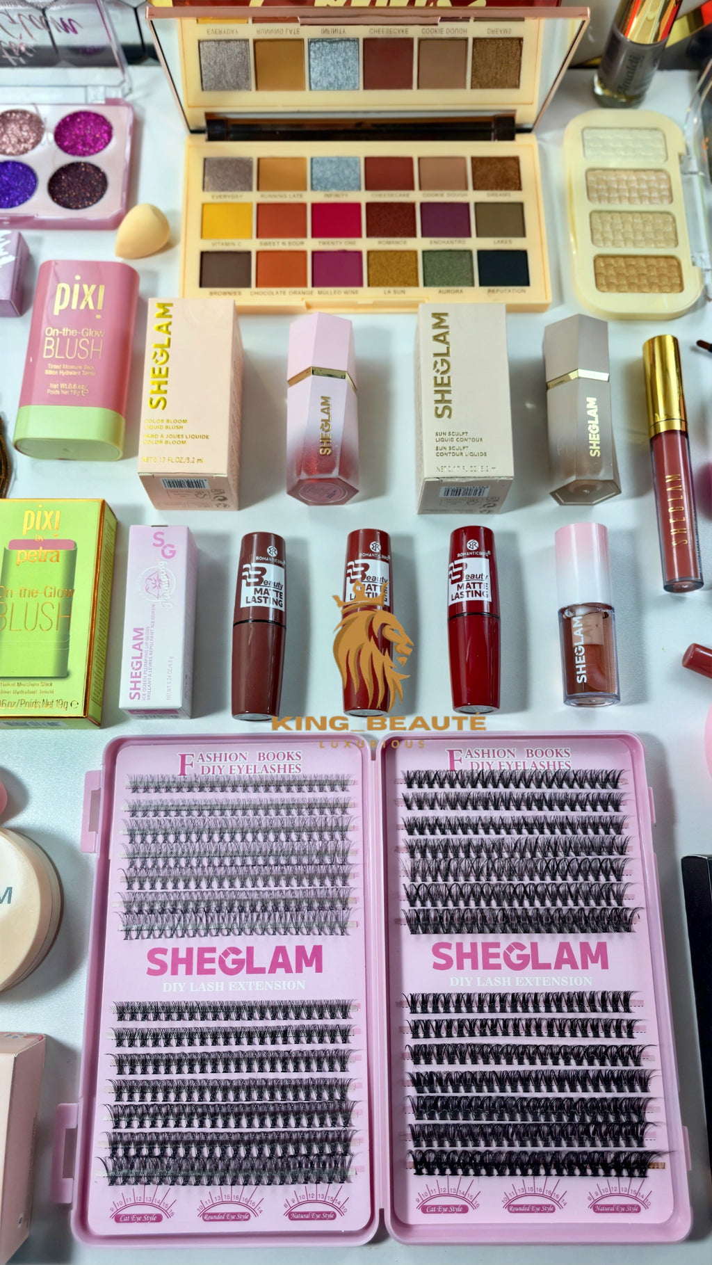 بوكس مكياج شيقلام 💄36قطعة✨ قنبلة الجمال من King Beauté 👑