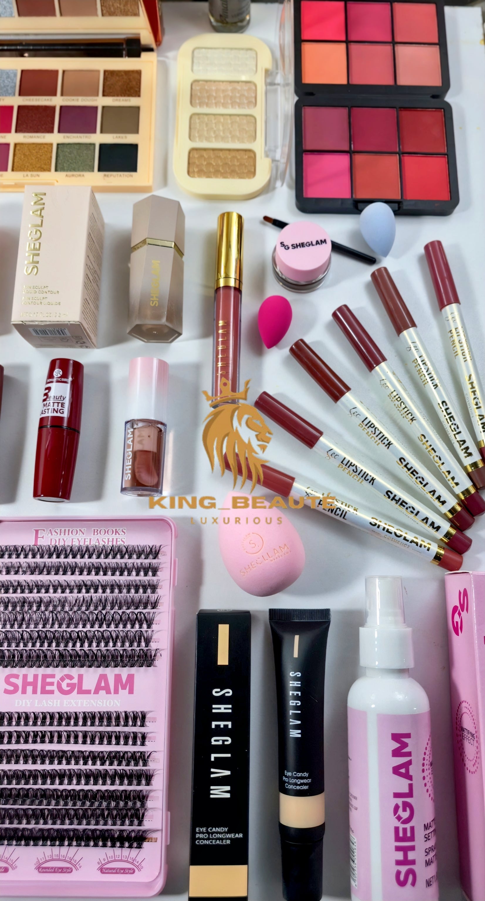 بوكس مكياج شيقلام 💄36قطعة✨ قنبلة الجمال من King Beauté 👑