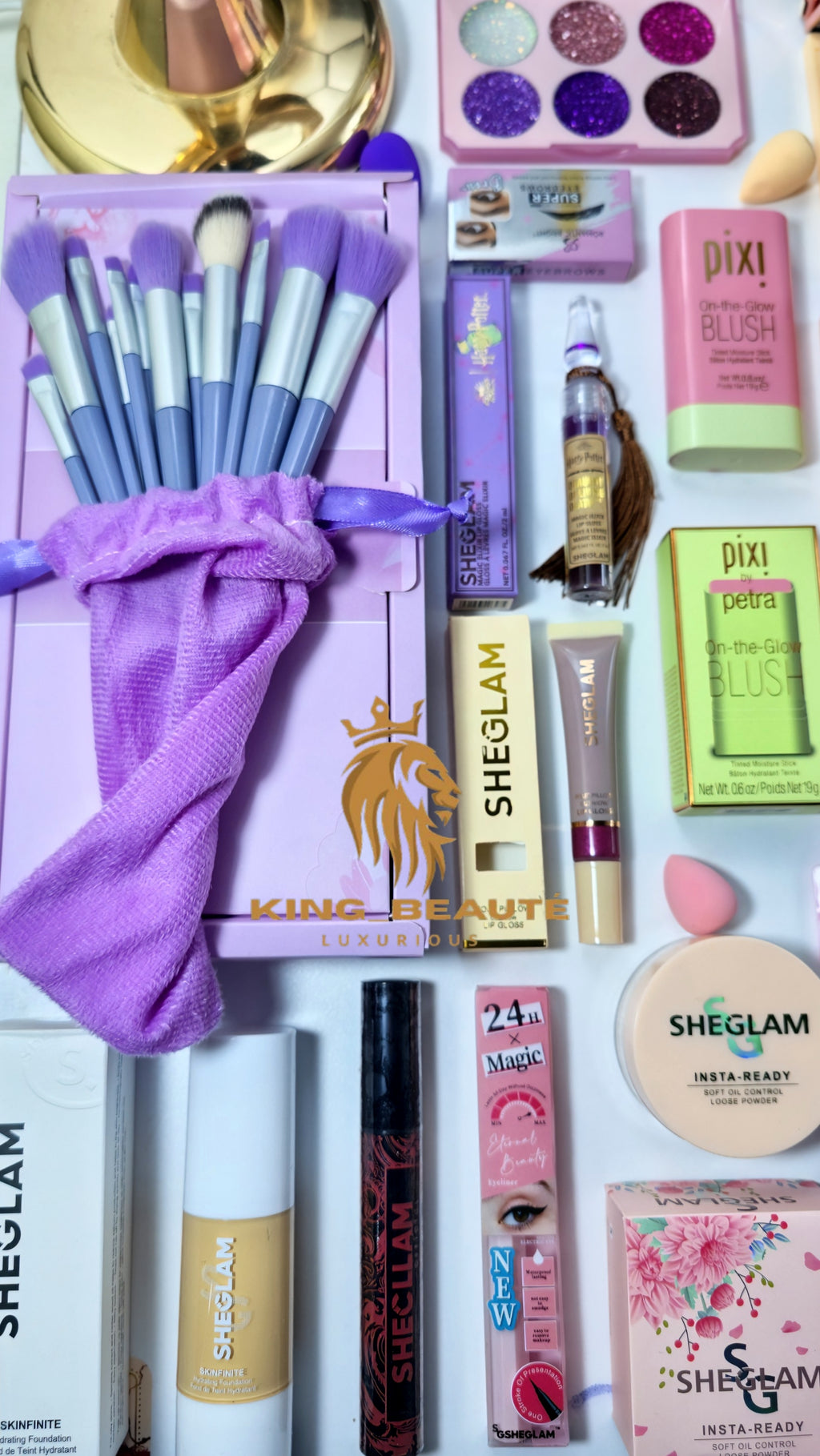 بوكس مكياج شيقلام 💄36قطعة✨ قنبلة الجمال من King Beauté 👑