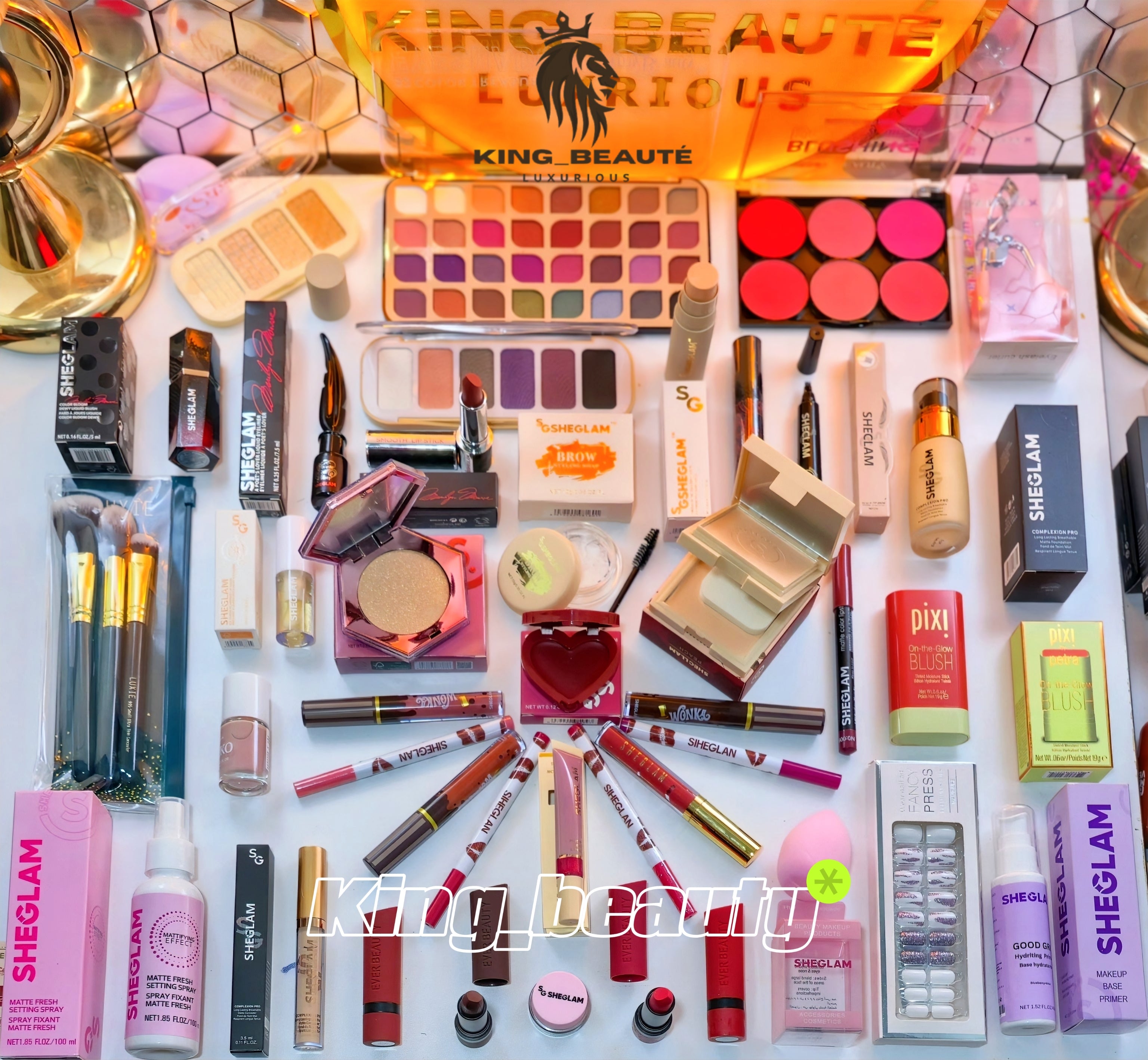 👑 بوكس King Beauty – SHEGLAM الفخامة في بوكس واحد pls de 30 ps