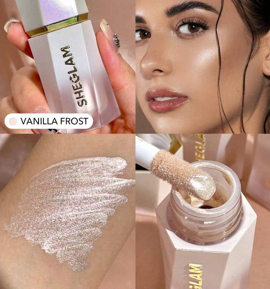 SHEGLAM hayliteur Liquide Glow Bloom-Gel Crème Givré à La Vanille Surligneur Scintillant